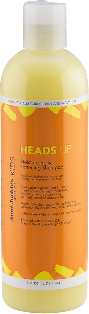 Aunt Jackie's Kids Heads Up Moisturizing and Hair Softening Shampoo for Naturally Curly, Coily an... | Amazon (US)