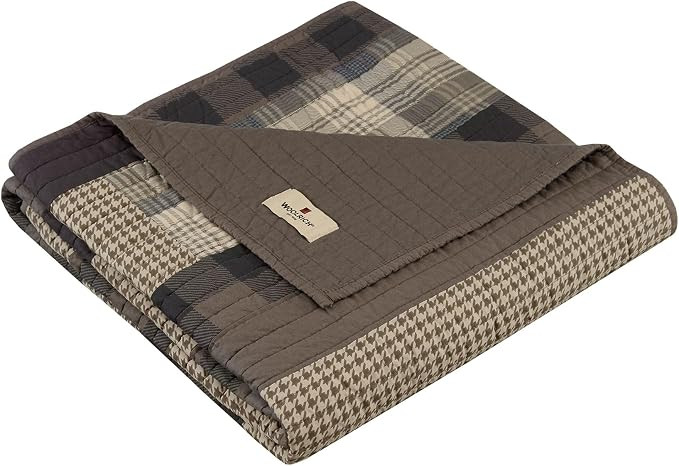 Woolrich Luxury Quilted Throw - Cabin Lifestyle, Patchwork with Moose Design All Season, Lightwei... | Amazon (US)