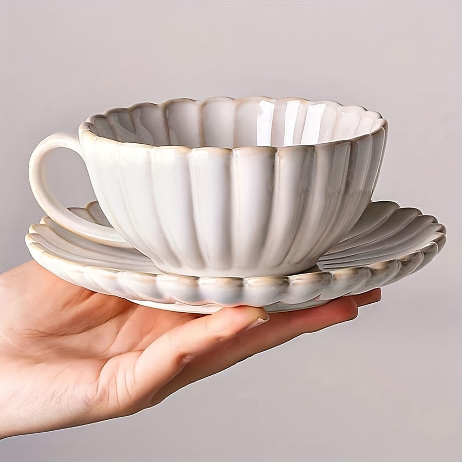 classic tea cup saucer set coffee cup saucer breakfast - Temu Australia | Temu Affiliate Program