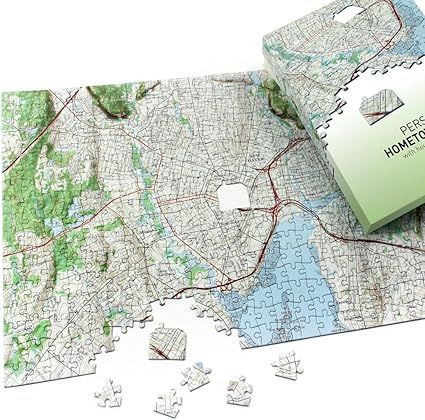 My Hometown Personalized Map Jigsaw Puzzle - 400 Piece Jigsaw Puzzle, House Warming Gift Ideas, P... | Amazon (US)