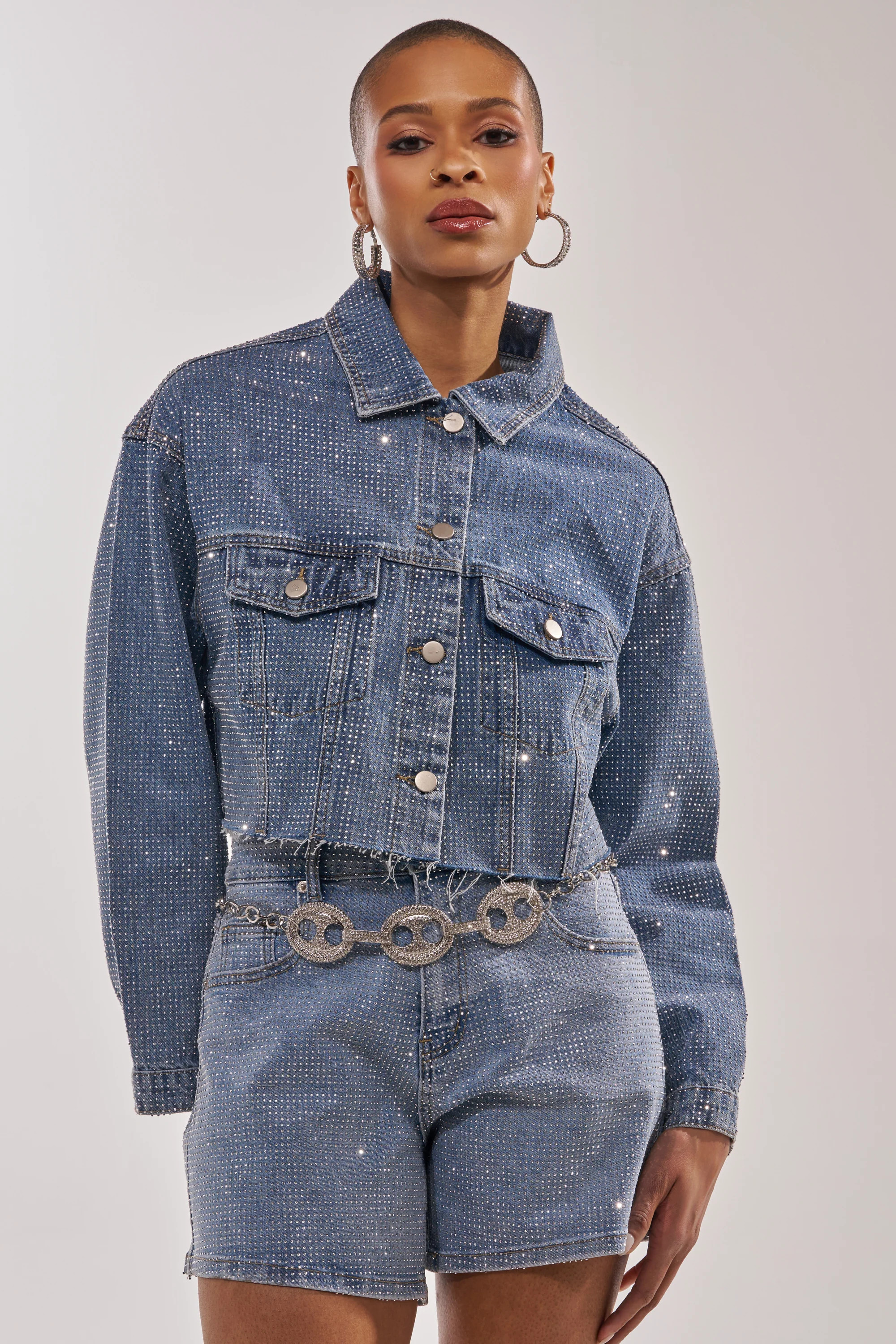 KYLIE EMBELLISHED DENIM JACKET | AKIRA