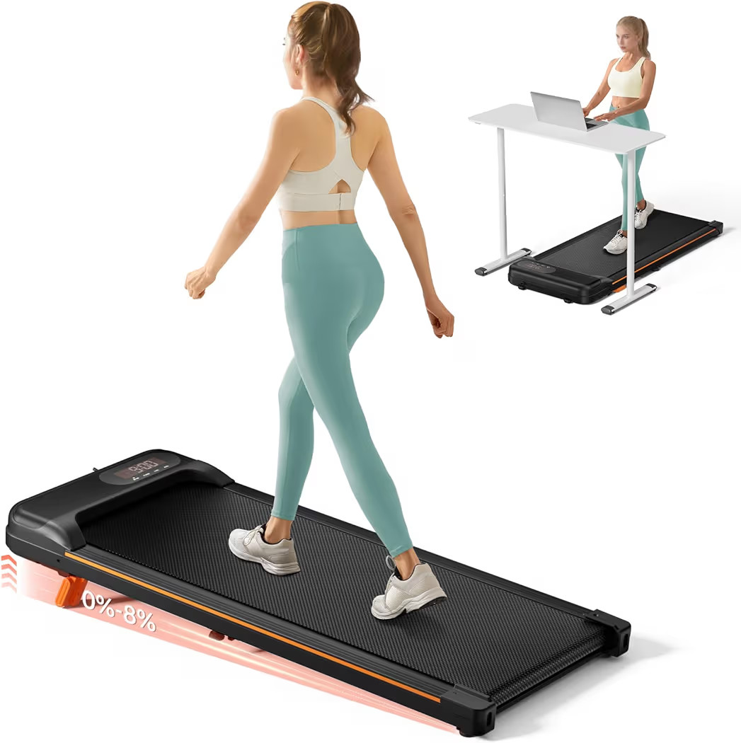 Walking Pad, Under Desk Treadmill with Incline for Home Office 2.5HP Portable Walking Treadmill w... | Amazon (US)