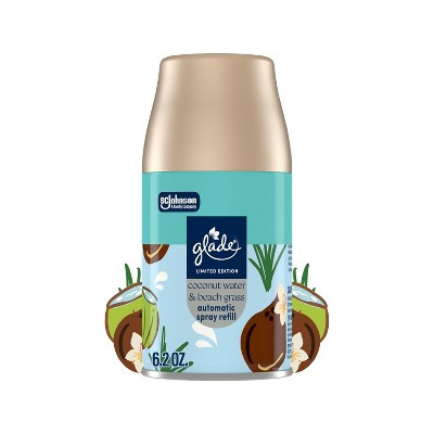 Glade Automatic Spring Scent Air Freshener Room Spray - Coconut Water & Beach Grass - 6.2oz: Paraben-Free, Spring, Battery-Powered | Target