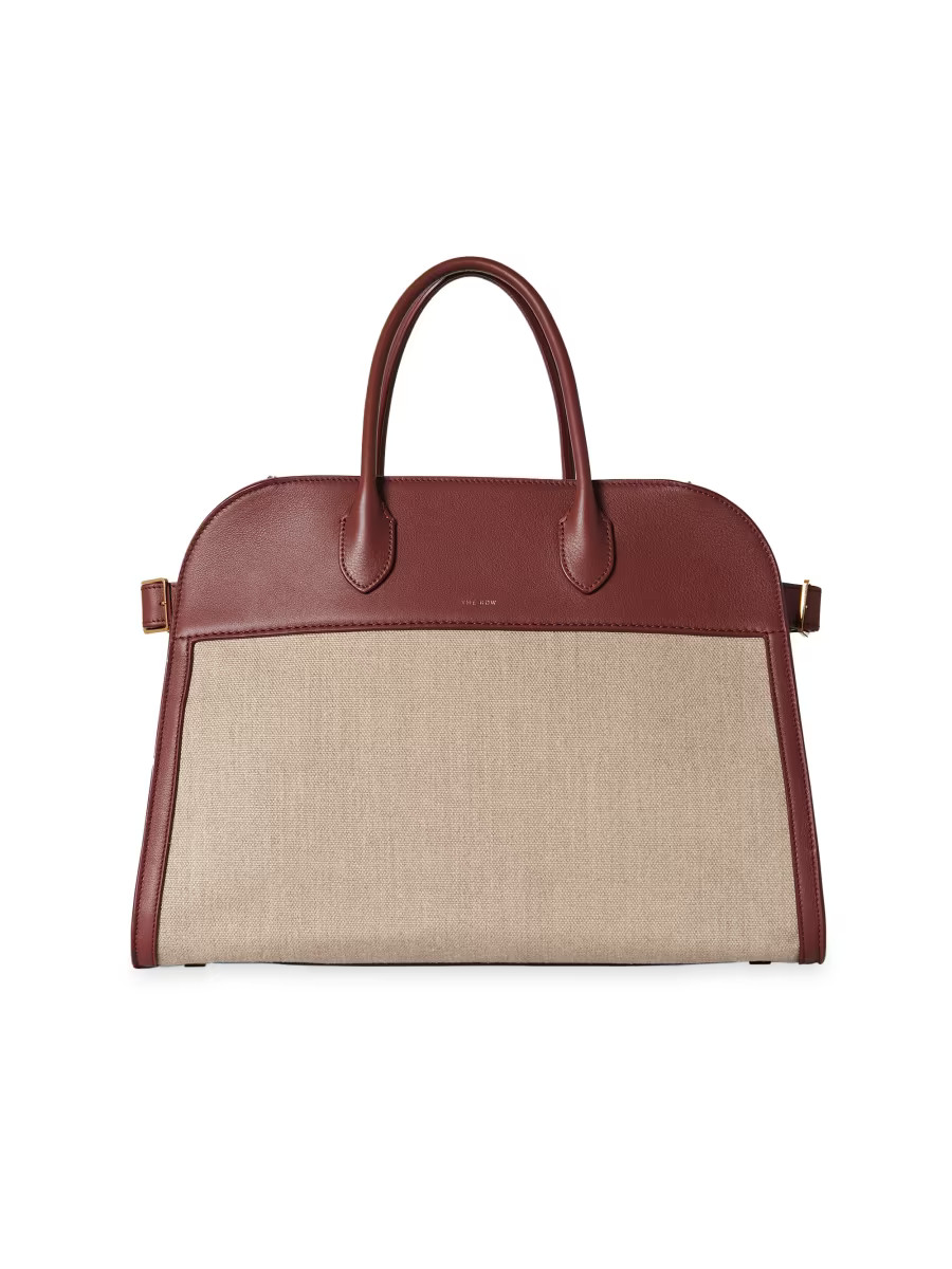 Soft Margaux 15 Canvas & Leather Satchel | Saks Fifth Avenue