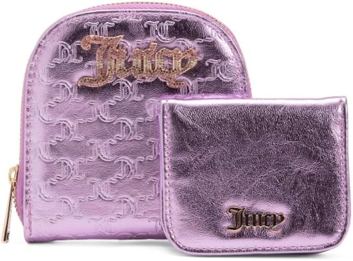 Juicy Couture Bling Bling Zip Bifold Wallet and Card Holder Set, Metallic Purple, Embossed Logo, ... | Amazon (CA)