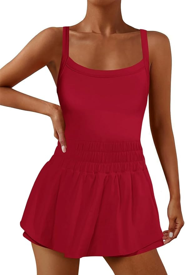 SENSERISE Womens Athletic Dress Workout Romper Sets Tennis Dresses Running Onesie One Piece Short... | Amazon (US)