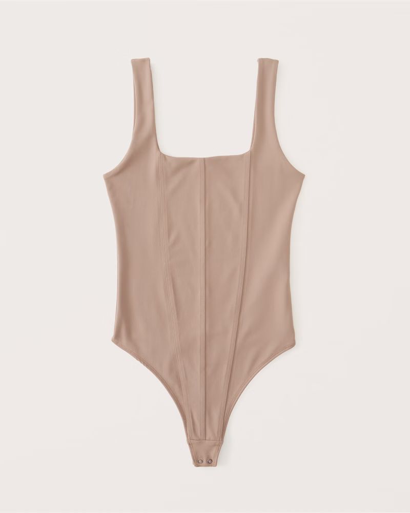 Women's Double-Layered Seamless Fabric Corset Bodysuit | Women's Clearance | Abercrombie.com | Abercrombie & Fitch (US)