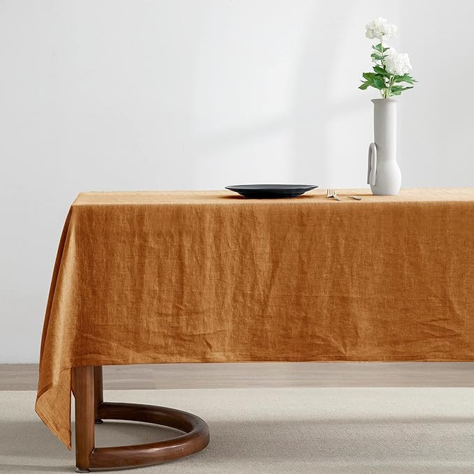 EVERLY 100% Pure Linen Rectangle Tablecloths 60x84Inches for Dining,Buffet Parties,Picnic,Events,... | Amazon (US)
