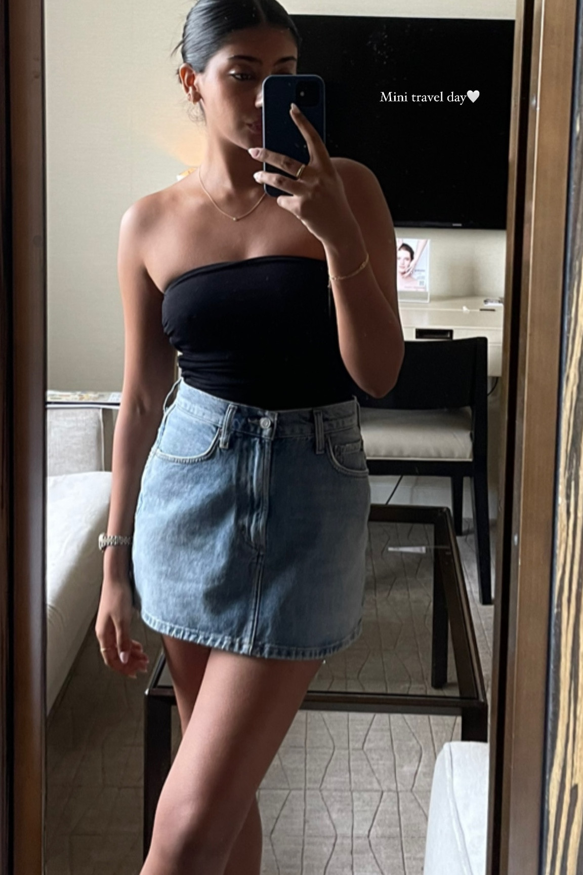 Travel day outfit for a car ride!! Comfiest denim skirt🤍🤍

#LTKSeasonal #LTKFind #LTKstyletip