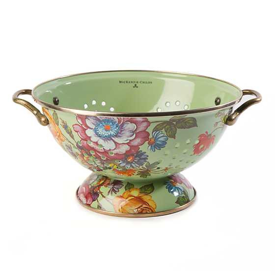 Green Flower Market Large Colander | MacKenzie-Childs