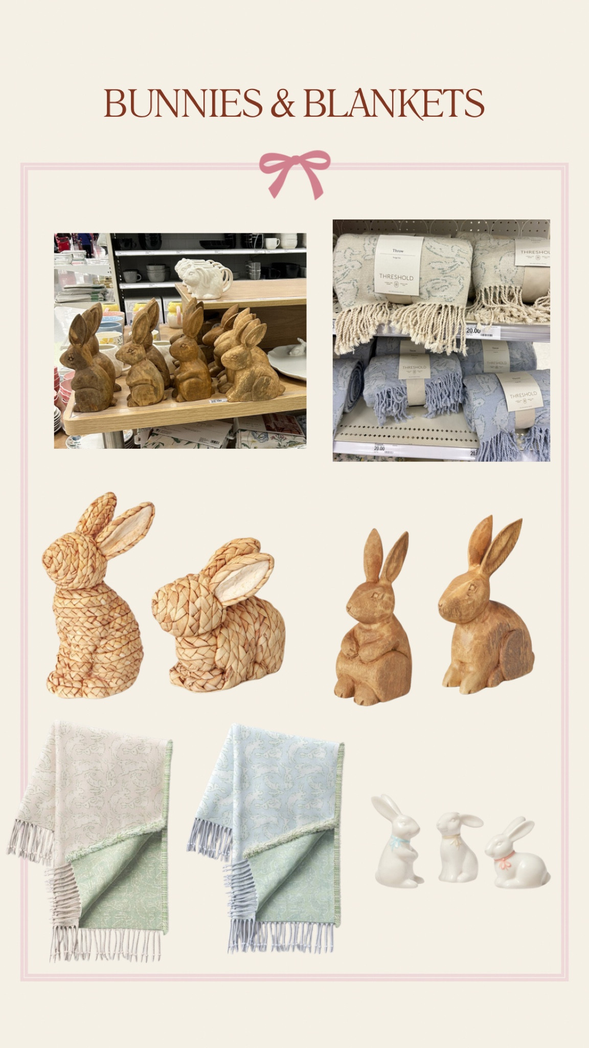 Spring decor, new target decor, bunnies, neutral decor, kitchen decor, living room 

#LTKSeasonal #LTKfindsunder50 #LTKhome