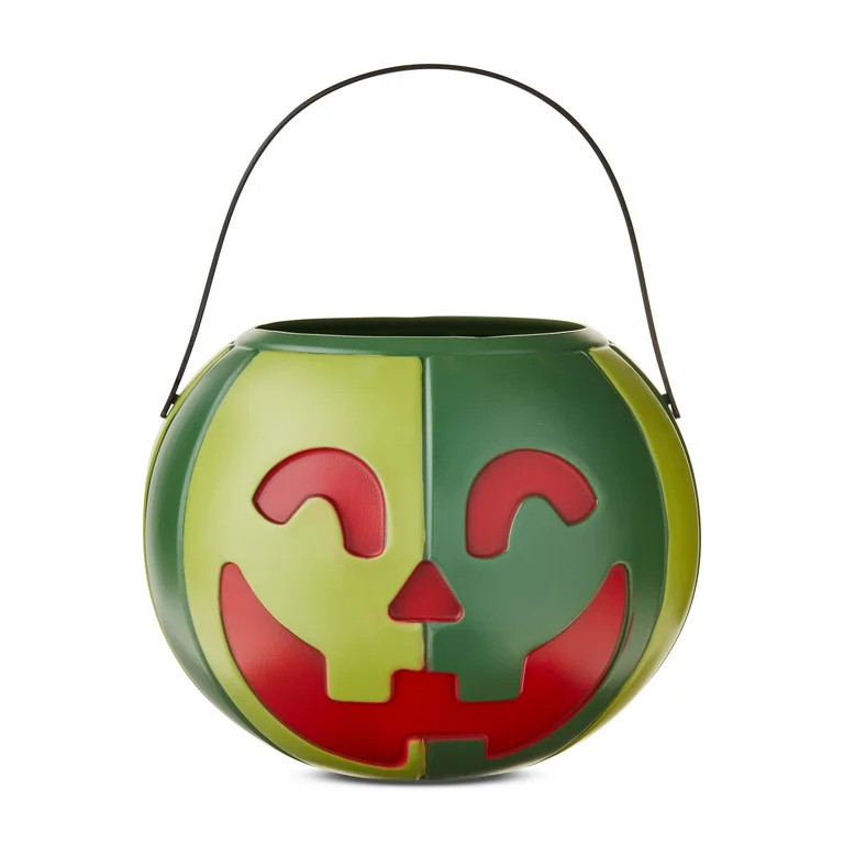 Watermelon Treat Pail, Halloween Trick or Treat Bucket for Kids, Green, Summer Frights by Way To ... | Walmart (US)