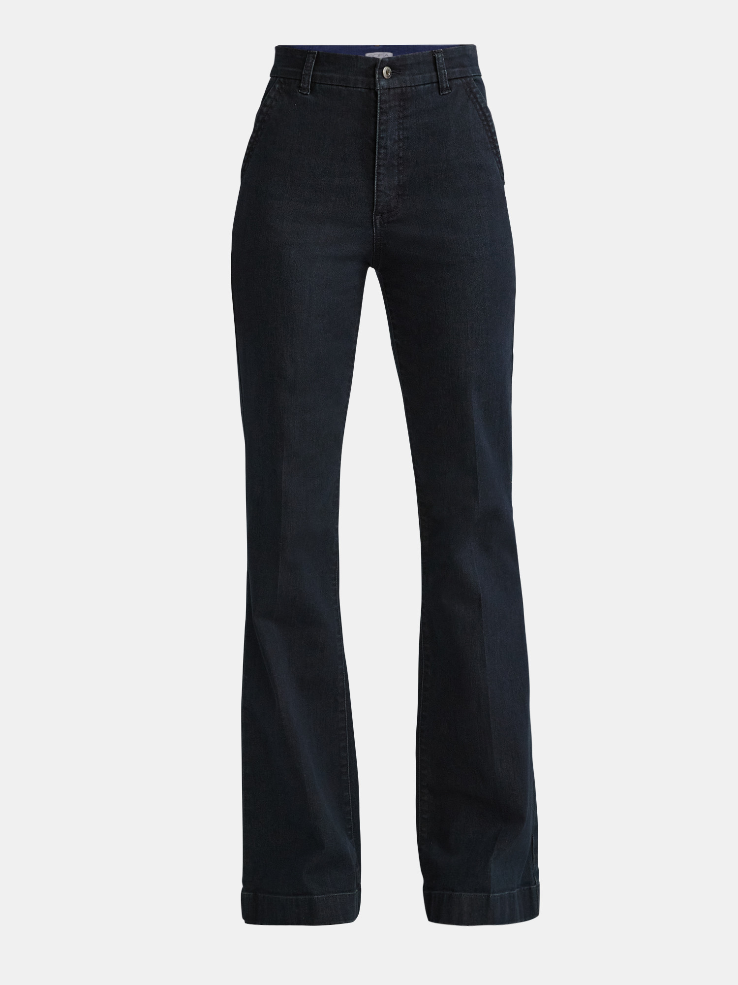 Sofia Jeans Women's Trouser Flare High Rise Crease Jeans, 32.5" Inseam, Sizes 0-20 | Walmart (US)