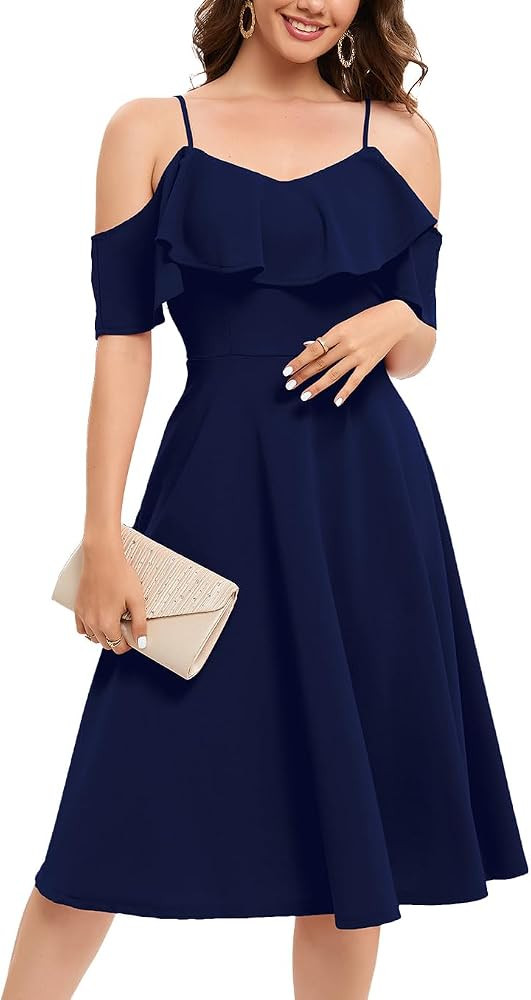 Bbonlinedress Womens Off The Shoulder Cocktail Dress, Formal Wedding Guest Prom Party Homecoming ... | Amazon (US)