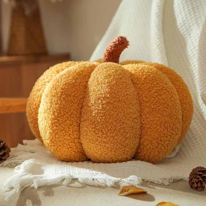 YRXRUS Pumpkin Pillows, Halloween Pumpkin Throw Pillows, Yellow Shaped Pillow for Fall Room Decor... | Amazon (US)