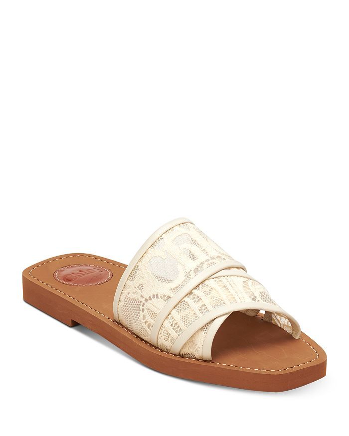 Women's Woody Square Toe Lace Logo Slide Sandals | Bloomingdale's (US)