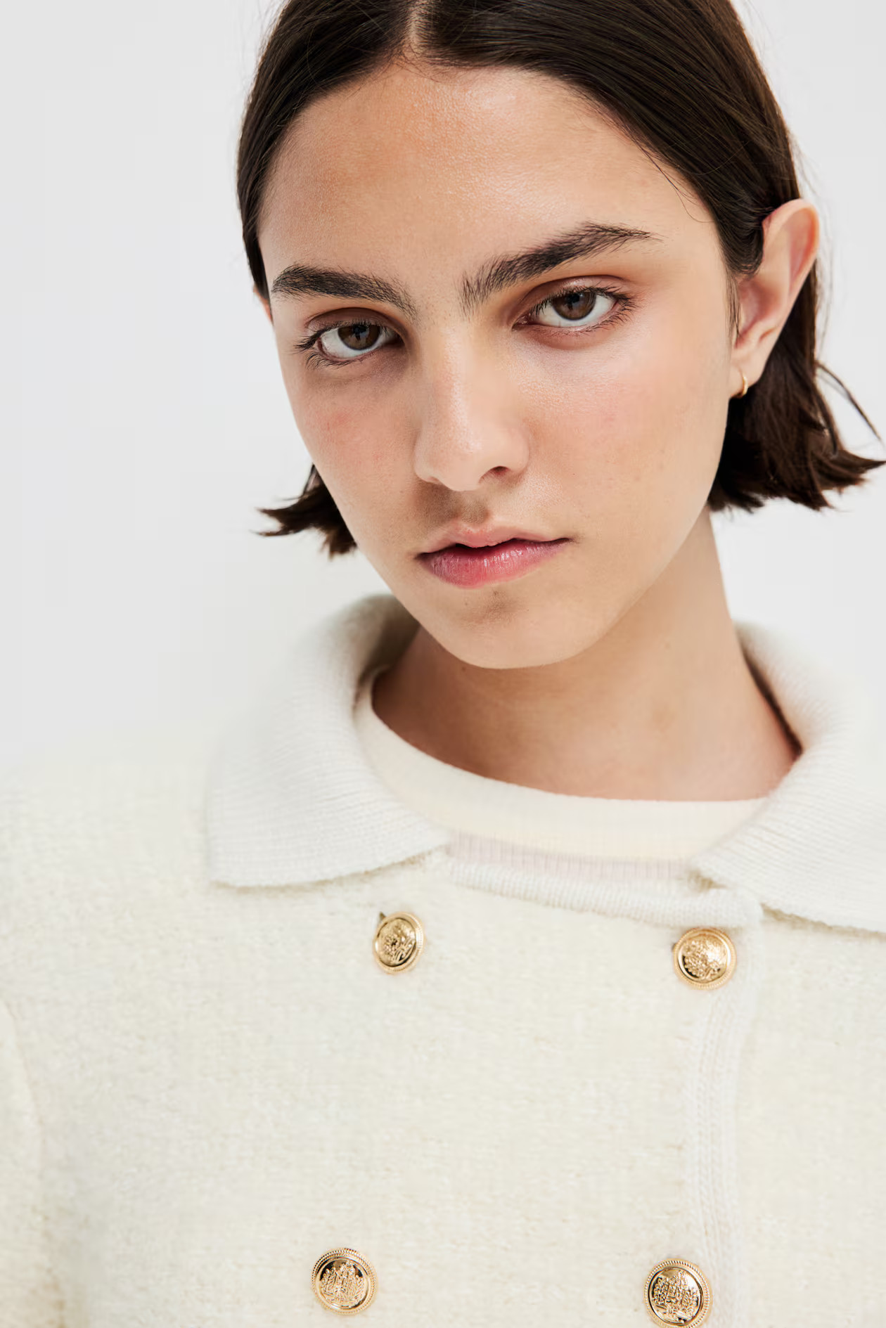 Double-Breasted Bouclé Cardigan | H&M (US + CA)