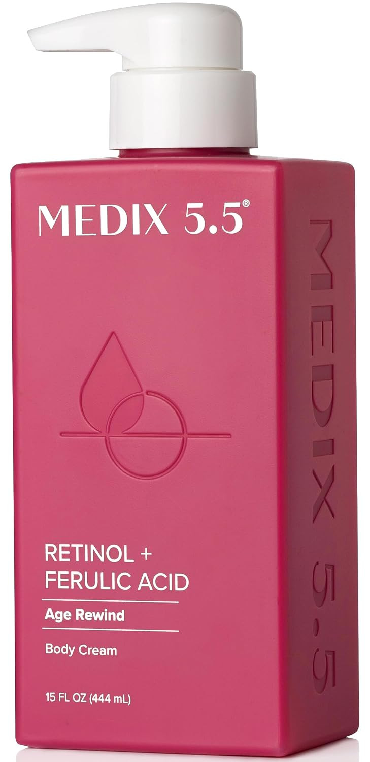 Medix 5.5 Retinol Body Lotion Firming Moisturizer | Crepey Skincare Treatment | Retinol Body Cream | Anti Aging Firming Cream For Women Targets Look Of Crepe Skin, Wrinkles, & Sagging Skin, 15 Fl Oz | Amazon (US)