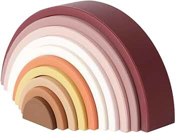 Silicone Stacking Rainbow, Silicone Baby Stacking Toys, Preschool Toys Boho Baby Toys, Stacking T... | Amazon (US)