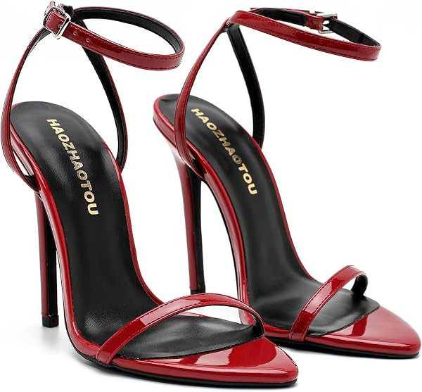 Women's Strappy Lace Up Heels Sexy Stiletto High Heel Sandals | Amazon (US)