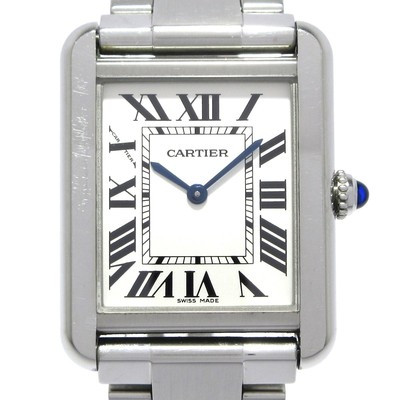 Auth Cartier Tank Solo SM W5200013 7******* Silver Women's Wrist Watch | eBay US