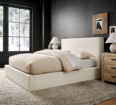 Carmel Upholstered Platform Bed | Pottery Barn (US)