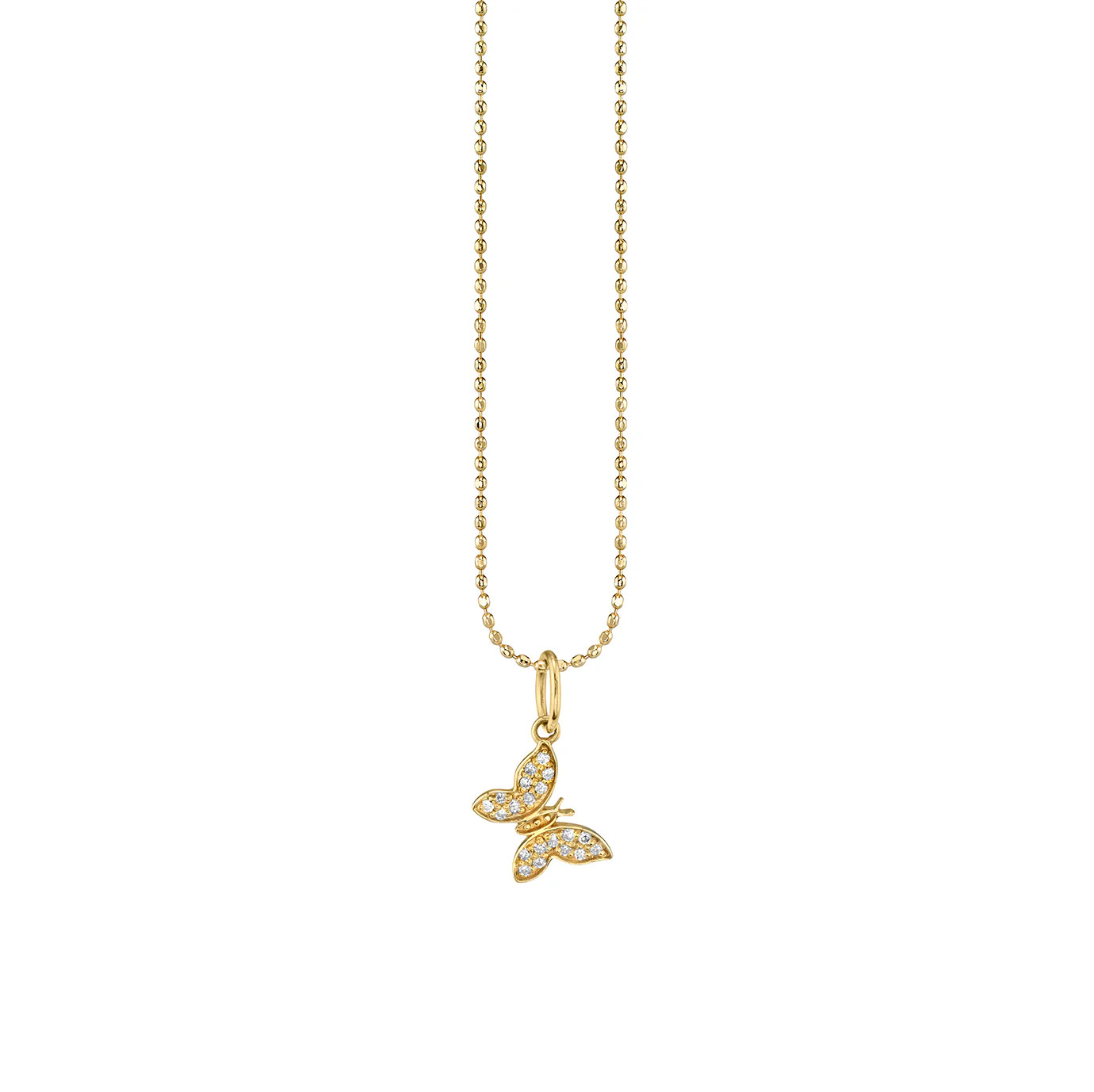 Kids Collection Gold & Diamond Tiny Butterfly Necklace | Sydney Evan