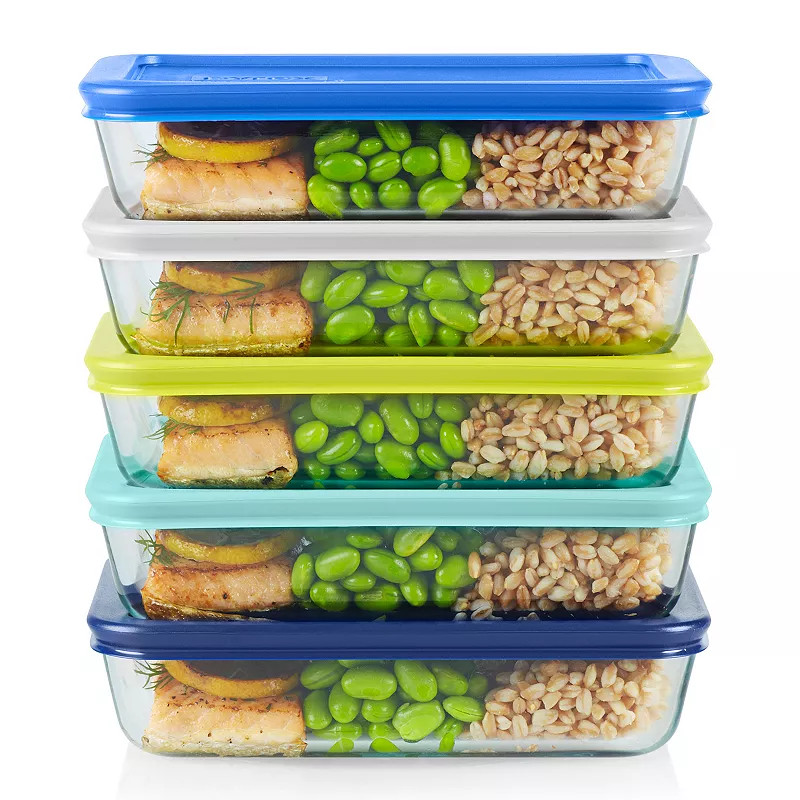 Pyrex 10-pc. Meal Prep Glass Food Storage Set | Kohl's