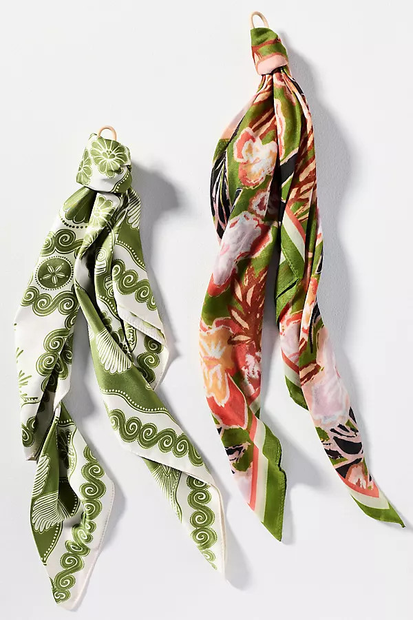 Neutral Patterned Hair Scarves, Set of 2 | Anthropologie (US)