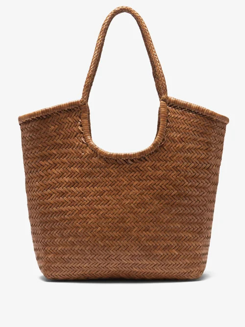 Dragon Diffusion - Triple Jump Woven-leather Basket Bag - Womens - Tan - ONE SIZE | Matches (UK)