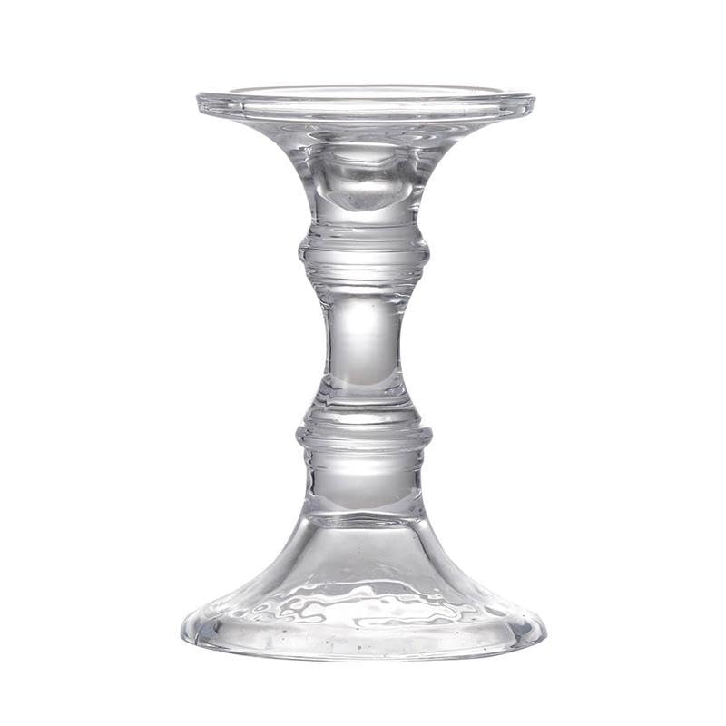 D5x7 Elegant Crystal Glass Taper Pillar Candle Holder - Vintage Style for Romantic Home Décor | Amazon (US)