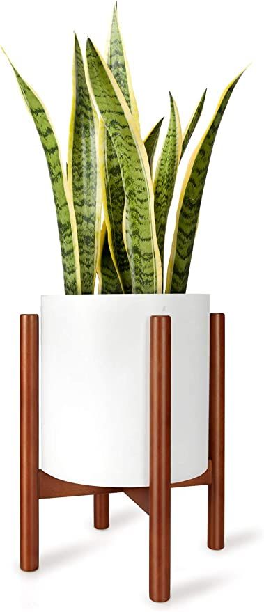 Mkono Plant Stand Mid Century Wood Flower Pot Holder (Plant Pot NOT Included) Potted Stand Indoor... | Amazon (US)