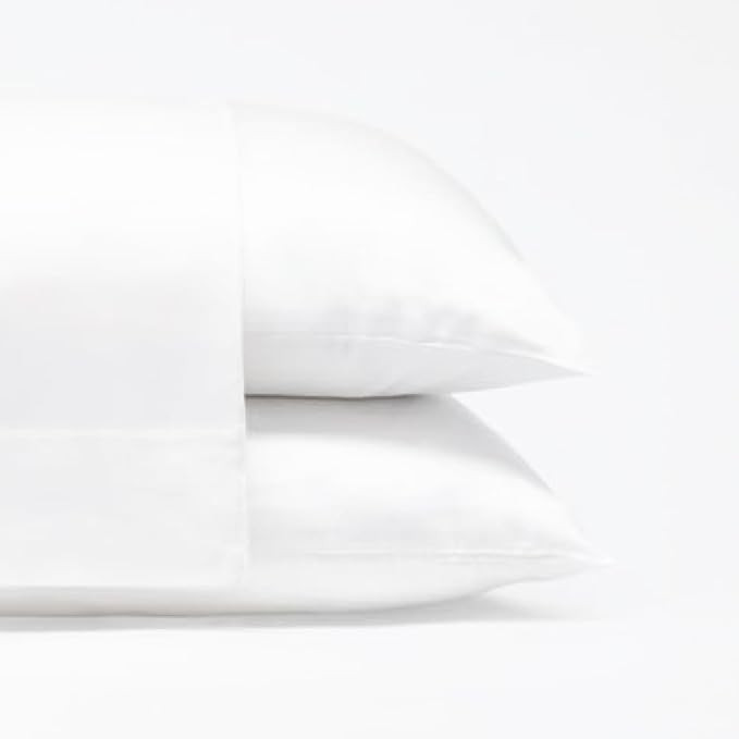 Cariloha Classic 2-Piece Twill Pillowcase Set | White | King | Viscose Material | Allergy Resista... | Amazon (US)