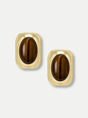 Tiger’s Eye Post Earring | Veronica Beard