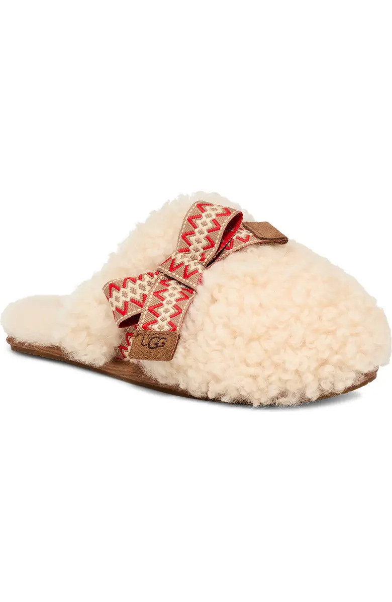 Maxi Curly Genuine Shearling Scuff Slipper (Women) | Nordstrom