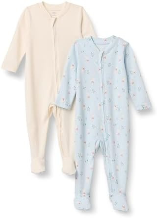 Amazon Essentials x Sofia Grainge Unisex Babies' Cotton Footed Sleep and Play Bodysuit, Pack of 2 | Amazon (US)