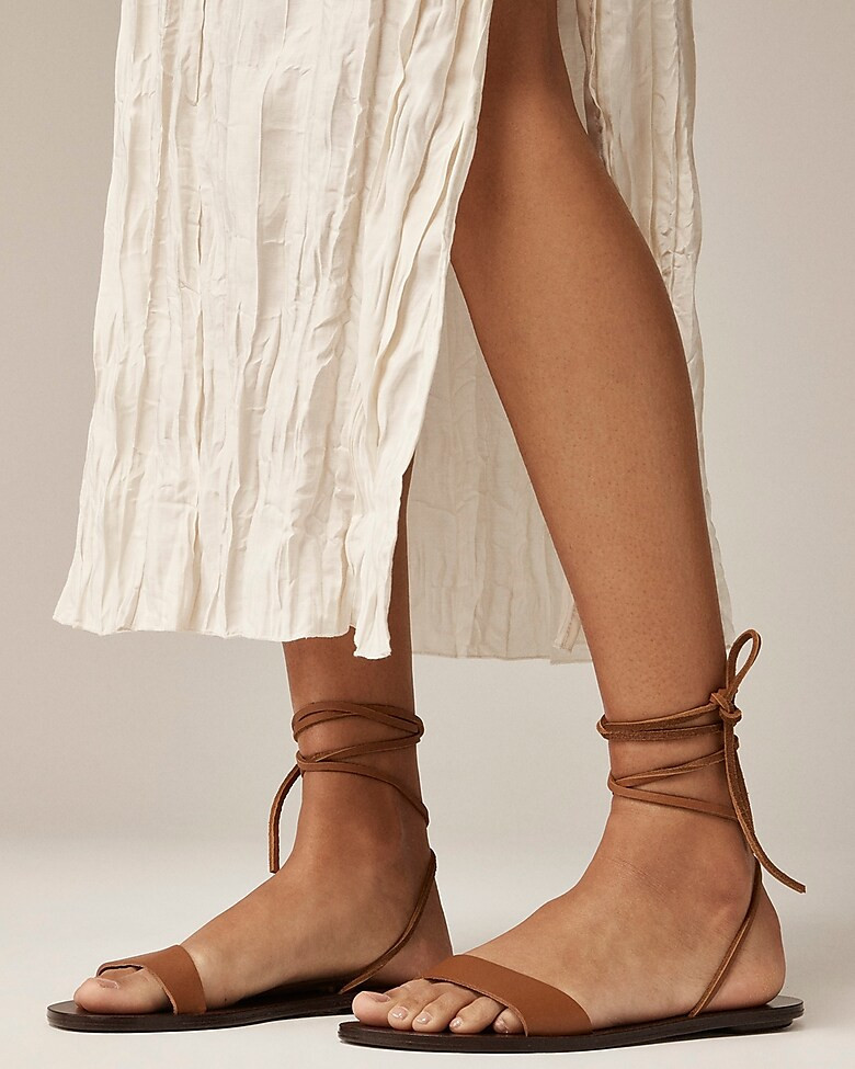 Carsen made-in-Italy lace-up sandals in leather | J. Crew US
