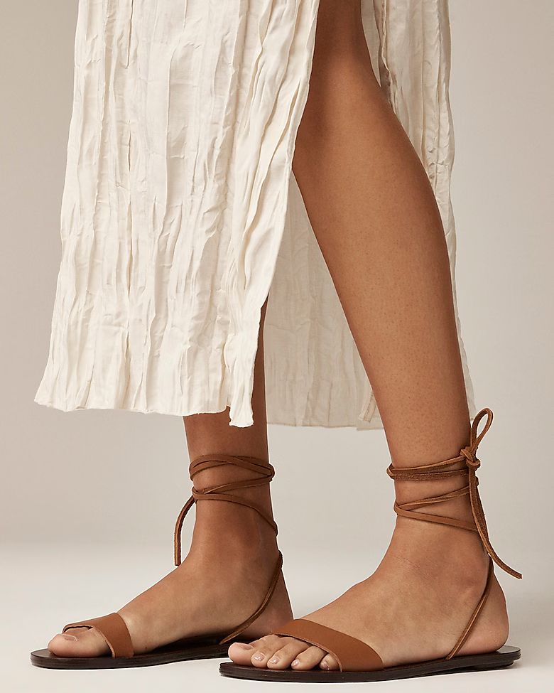 Carsen made-in-Italy lace-up sandals in leather | J.Crew US