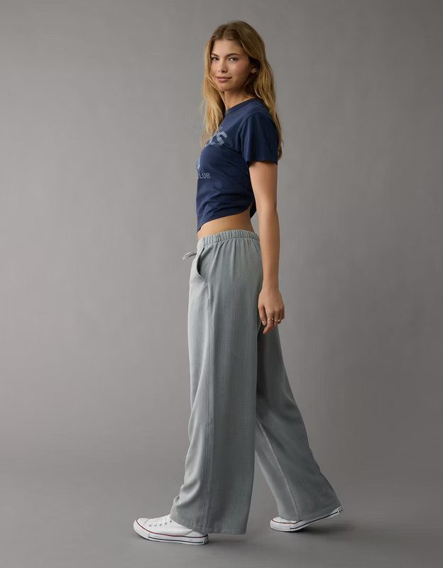 AE Low-Rise Pull-On Poppy Trouser | American Eagle Outfitters (US & CA)