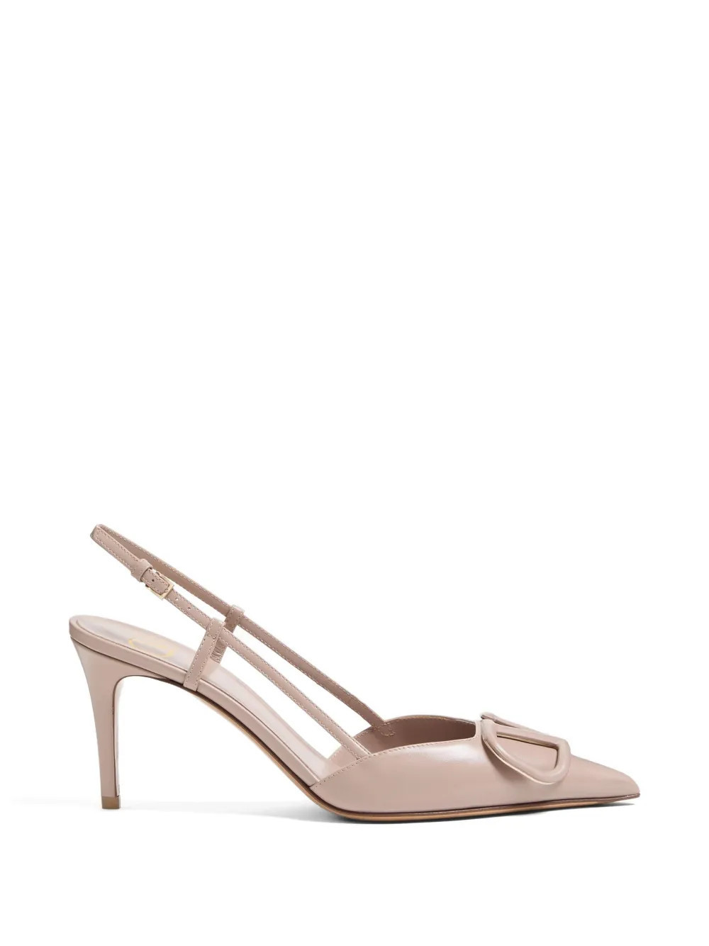 Valentino Garavani VLogo Signature calfskin slingback pumps 80 mm / 3.15 in. - Pink | Farfetch Global