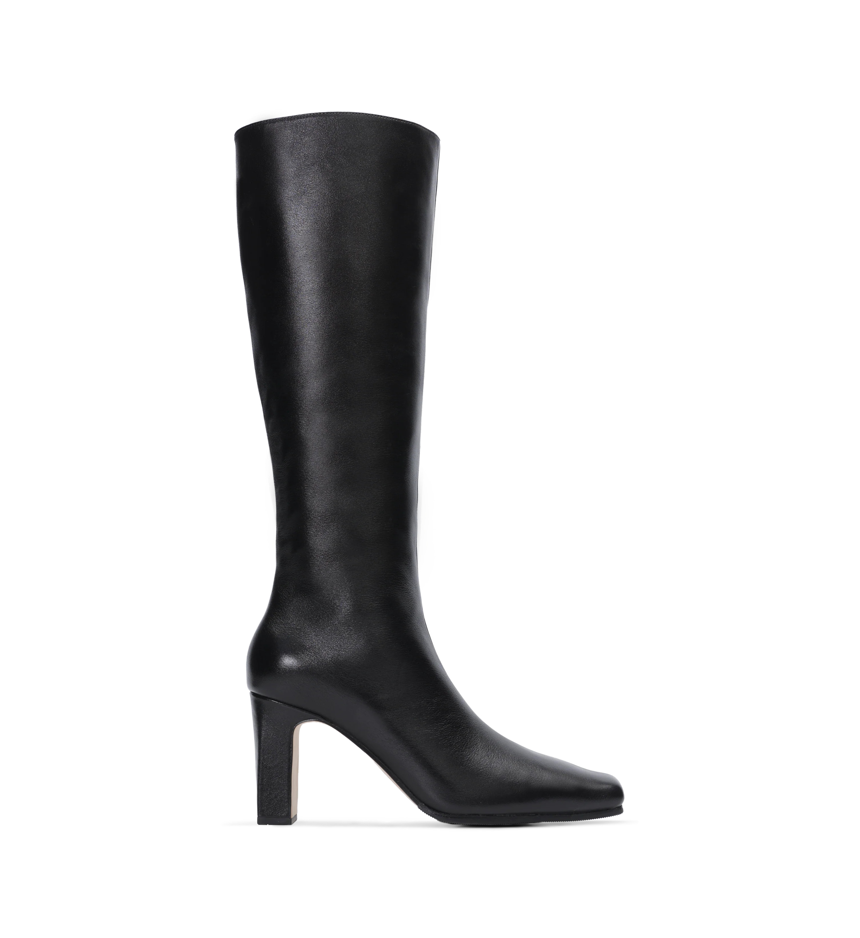 Pintail Black Leather Knee High Boots | Bared Footwear | Bared Footwear