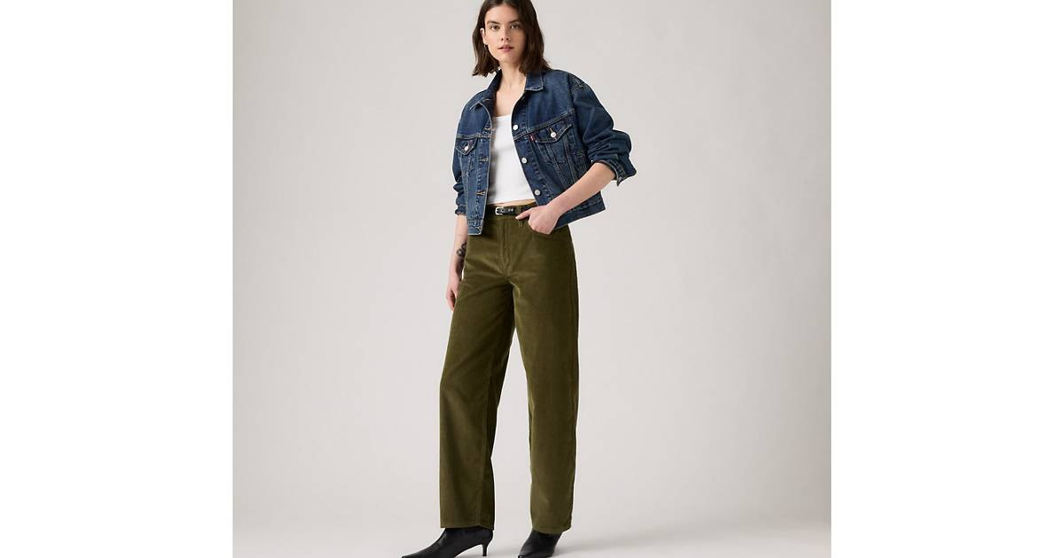 Baggy Dad Corduroy Women's Pants - Green | Levi's® US | Levi's US