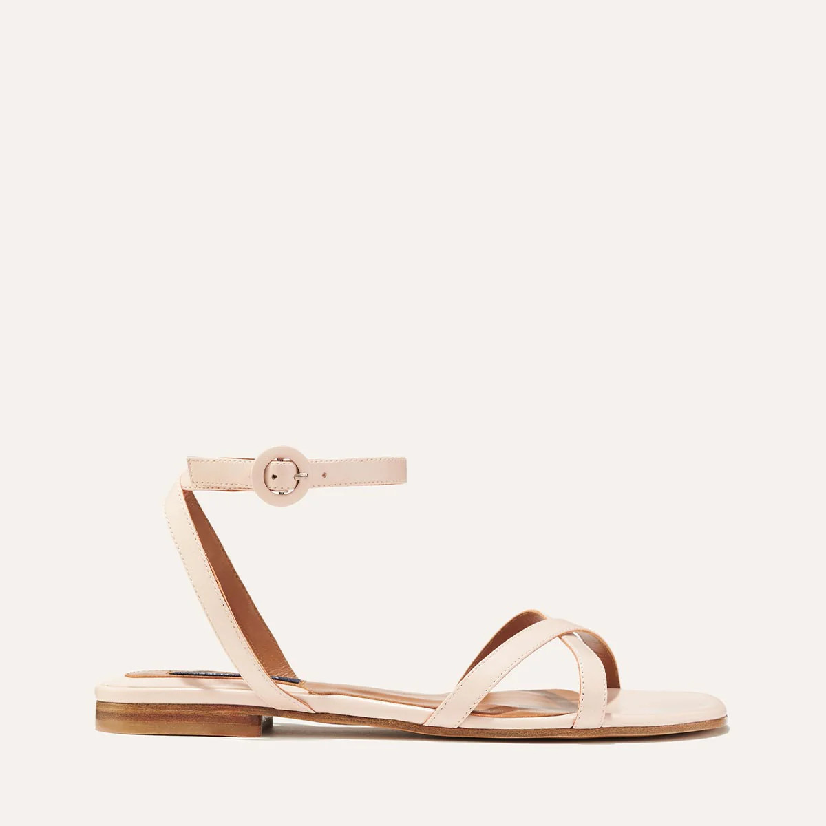 The Flat Sandal - Magnolia Nappa | Margaux