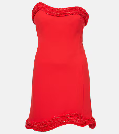 Saskia strapless crêpe minidress | Mytheresa (US/CA)