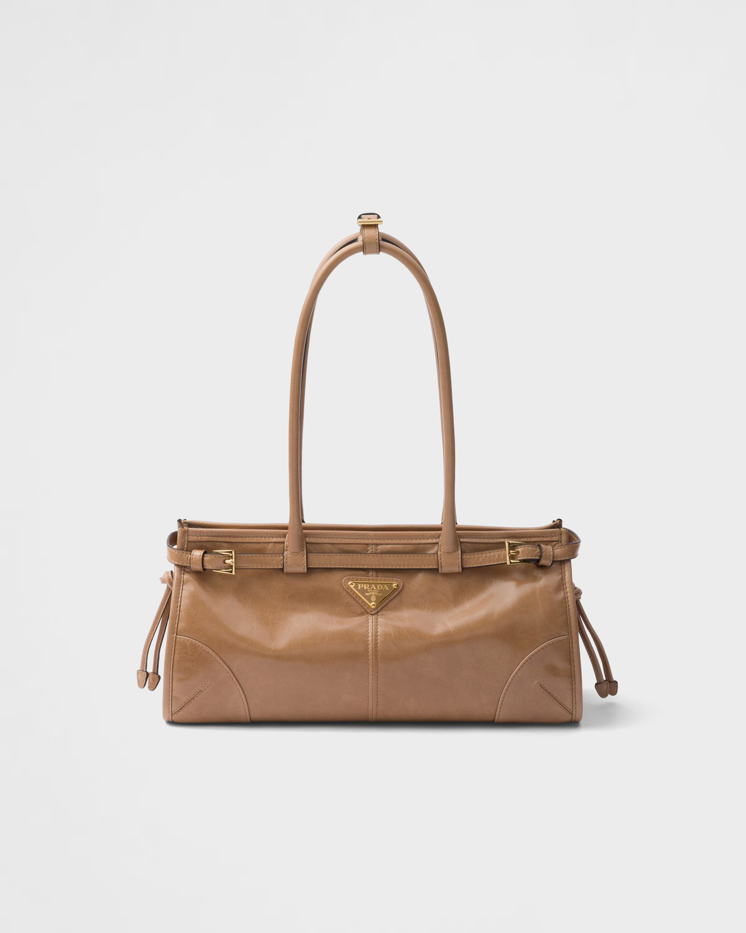 Medium leather handbag | Prada US