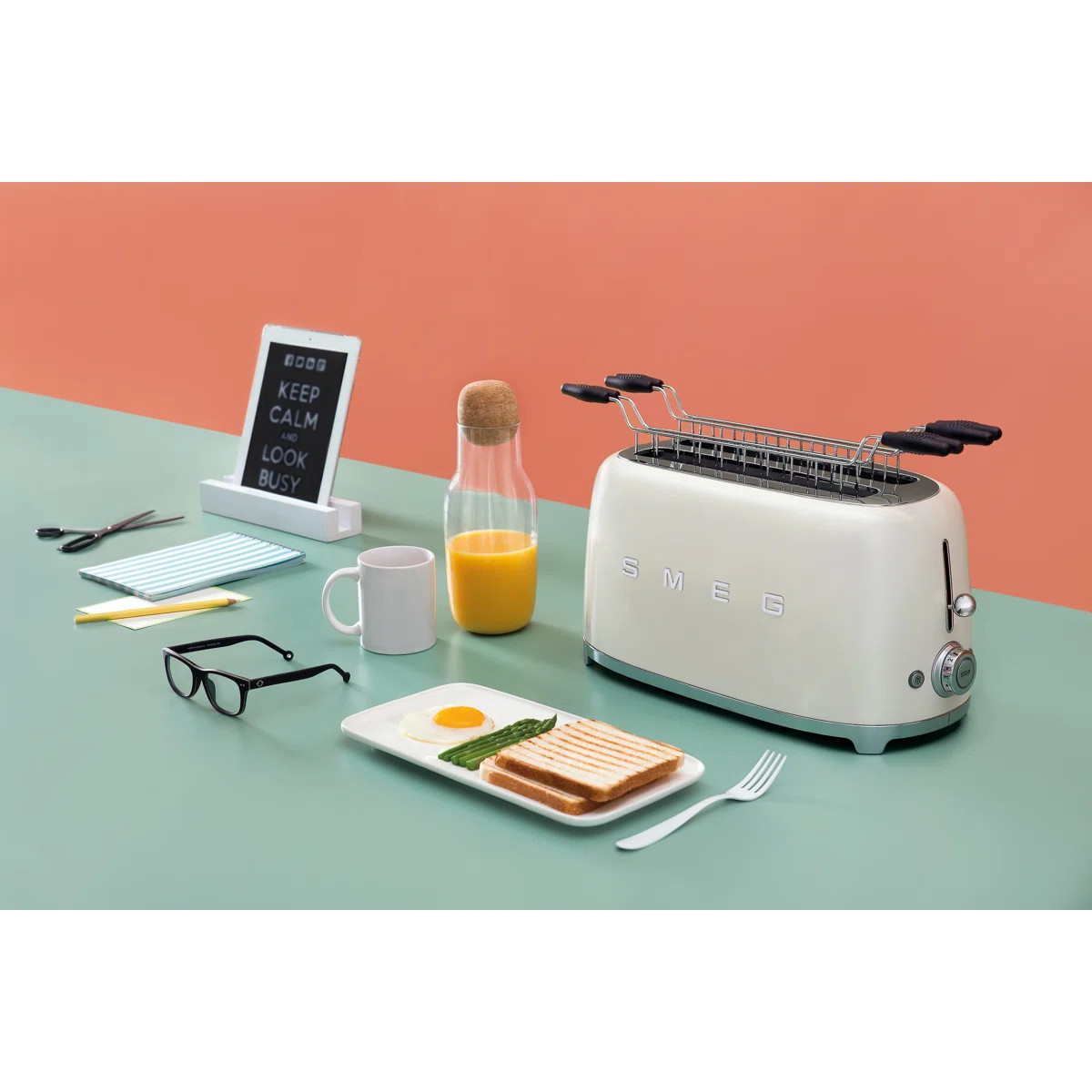 SMEG 50's Retro Style Aesthetic 4 Slice Toaster | Wayfair North America