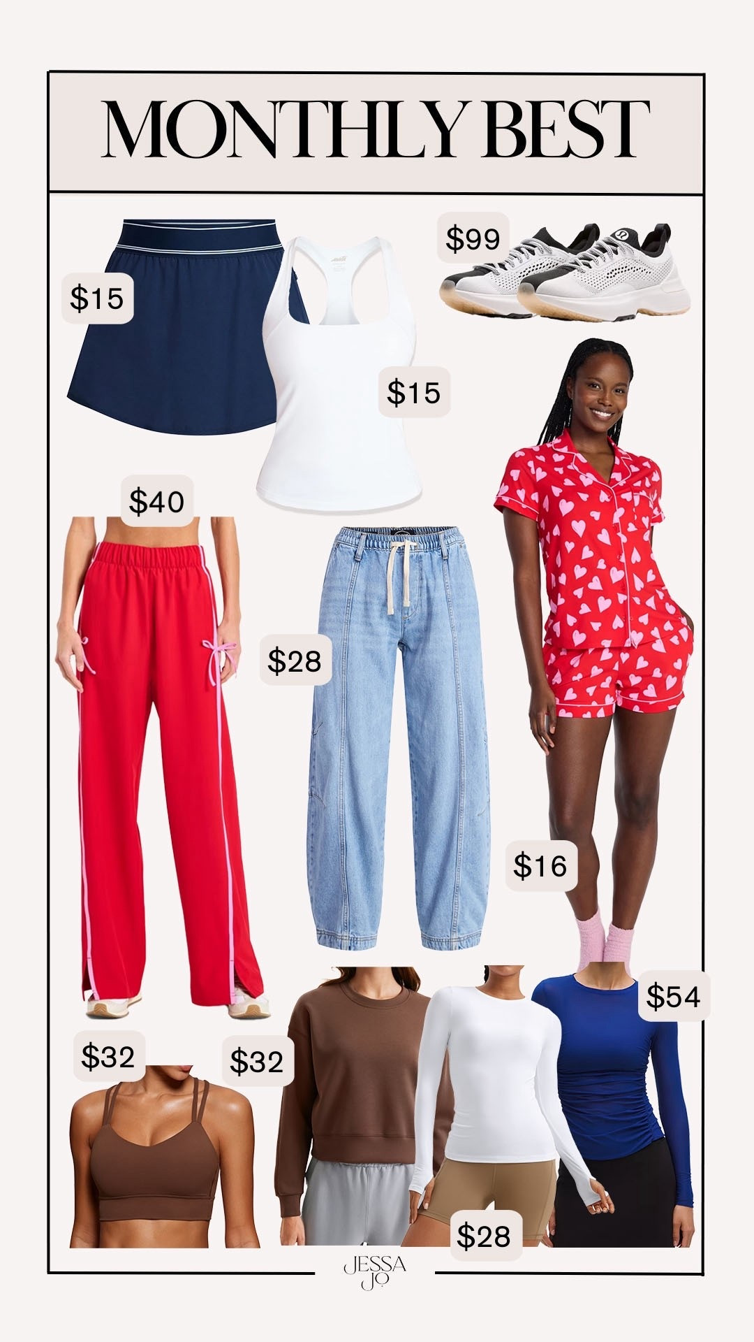 Monthly best sellers. January best sellers. Walmart fashion. Walmart active outfit. Walmart alo inspired active skort. Walmart denim. Walmart Valentine’s Day pajamas. trendy track pants. Activewear favorites  

#LTKSeasonal #LTKSaleAlert #LTKActive