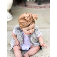 Dark tan, baby turban, baby hat, infant hat | Etsy (US)