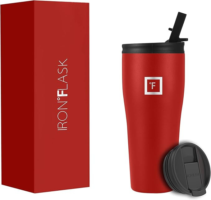 IRON °FLASK Rover Tumbler 2.0 - 32 Oz, 2 Lids (Straw/Flip), Vacuum Insulated Stainless Steel Bot... | Amazon (US)
