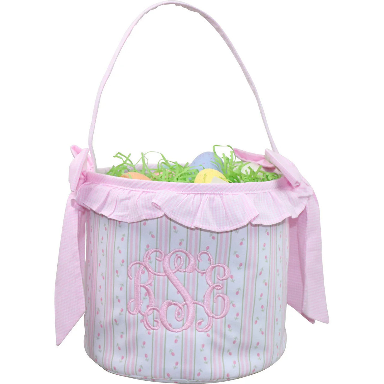 Floral Striped Easter Basket | Cecil and Lou